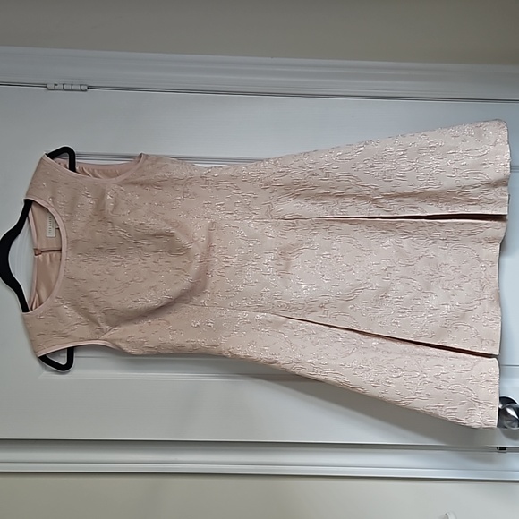 TED BAKER: NWT Ballet Pink jacquard print fit and flare dress - Picture 5 of 8